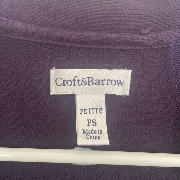 Croft&Barrow - PS Purple Short Cardigan - Picture 2 of 3